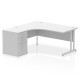 Rayleigh Ergonomic Corner Desk With 600mm Deep Pedestal - Cantilever Frame